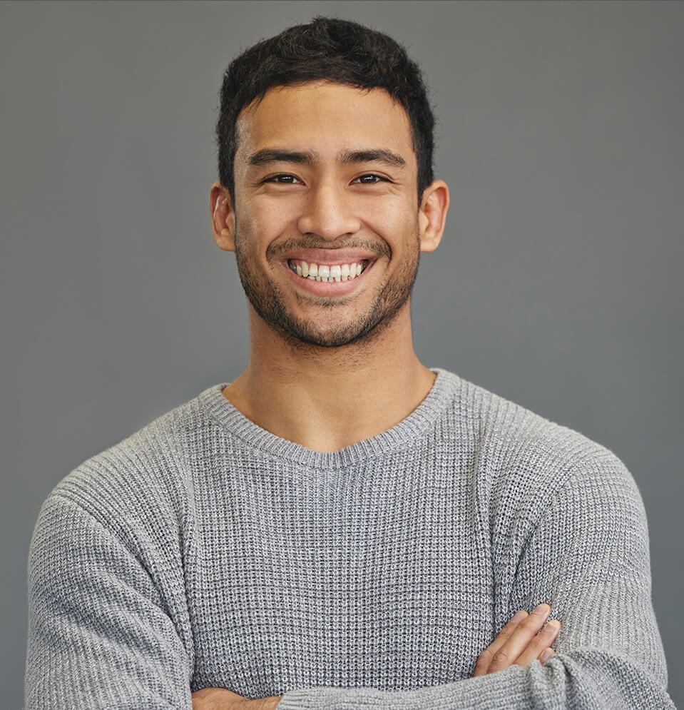 man with a bright, white smile