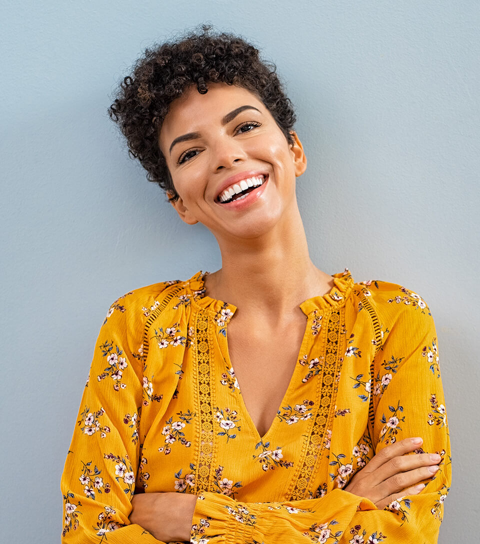 woman with a bright, white smile