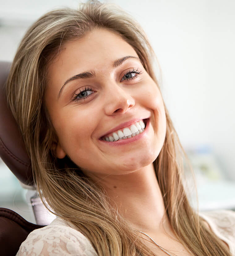 smiling dental patient