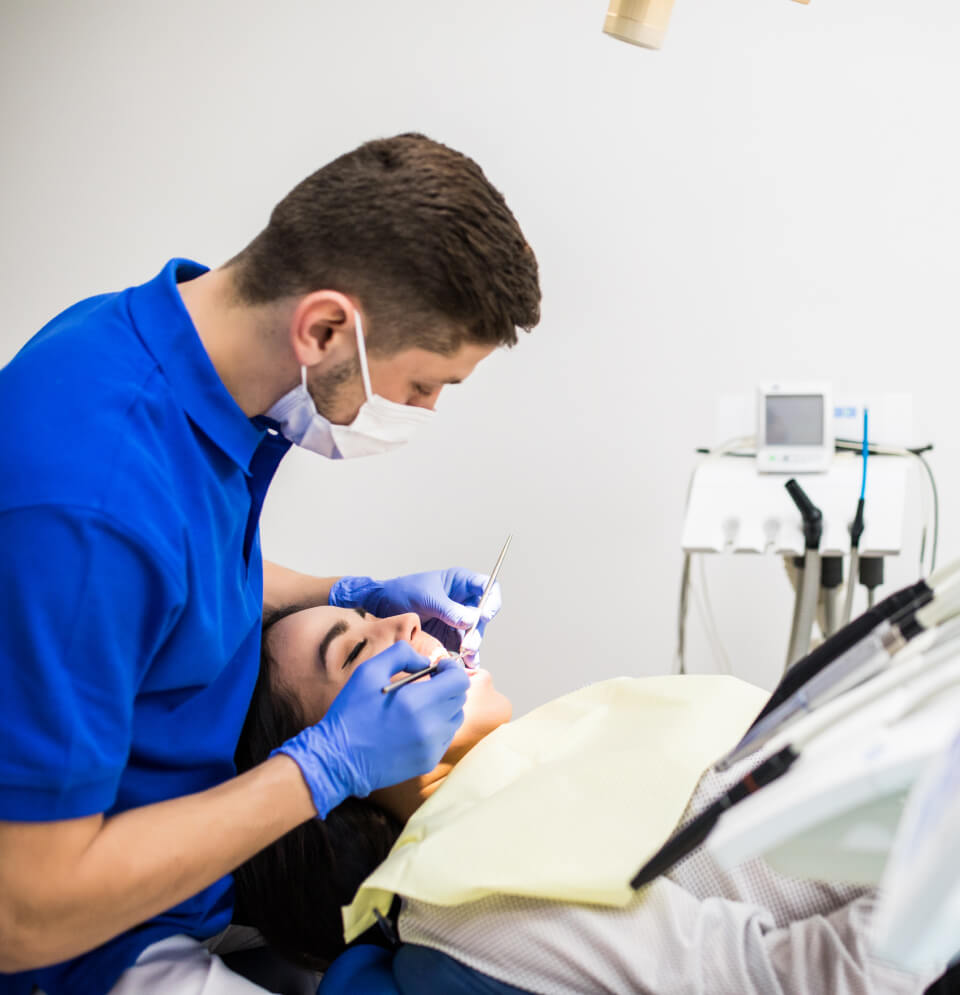 dentist working on patient