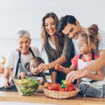 family eating healthy foods to prevent toothaches